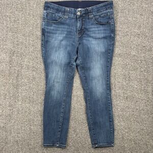 Jag Jeans Womens 18 Mid Rise Skinny Pull On Jeans Medium Wash Blue Stretch Denim